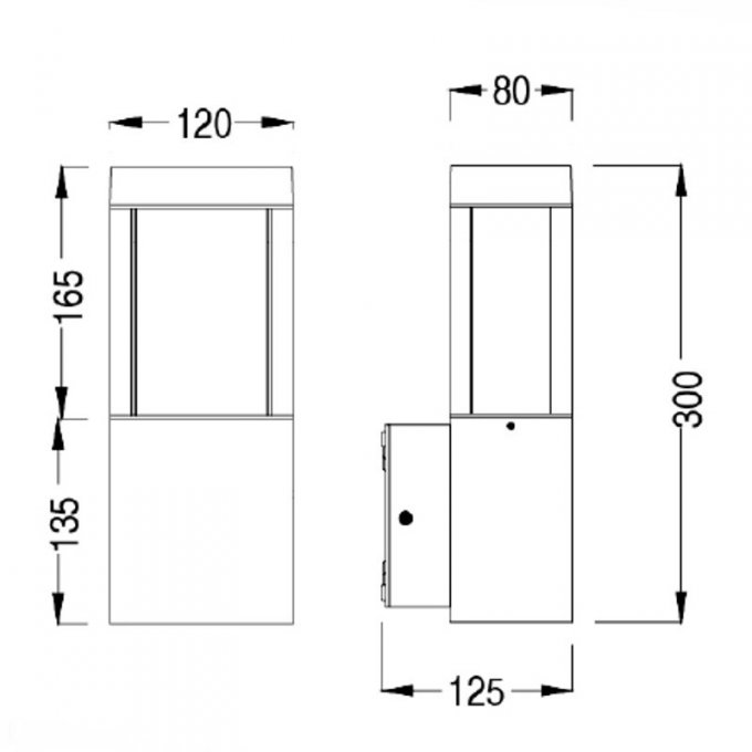 Applique extérieure murale pour LED E27