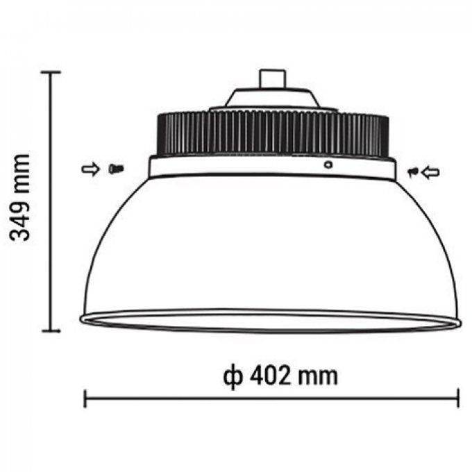 Cloche Highbay LED 100W SMD OSRAM Blanc 5700K