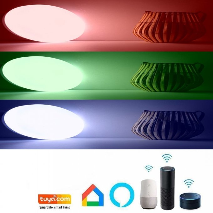 Plafonnier à LED 18W WiFi SMART RGB+CCT - Dimmable