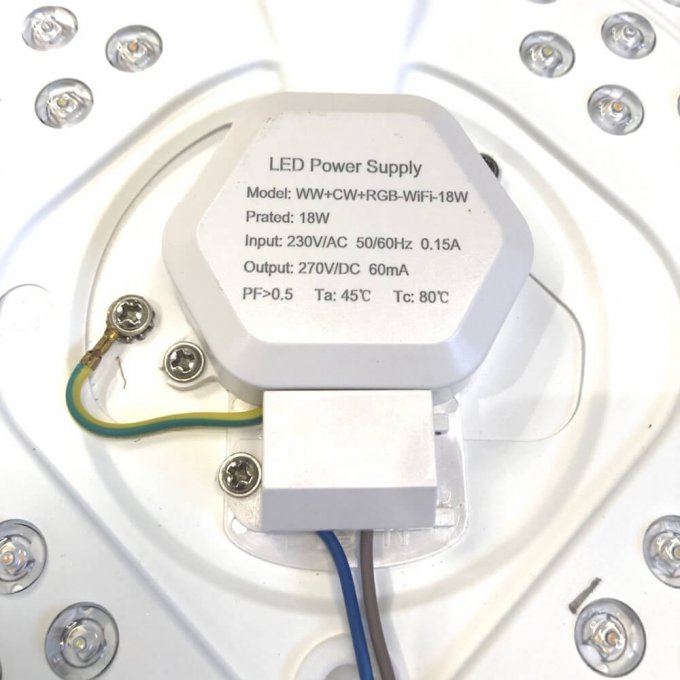 Plafonnier à LED 18W WiFi SMART RGB+CCT - Dimmable
