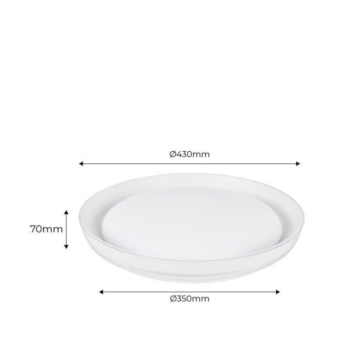 Plafonnier LED circulaire en saillie SMART RGBW et CCT avec connexion WIFI - 30W - IP20