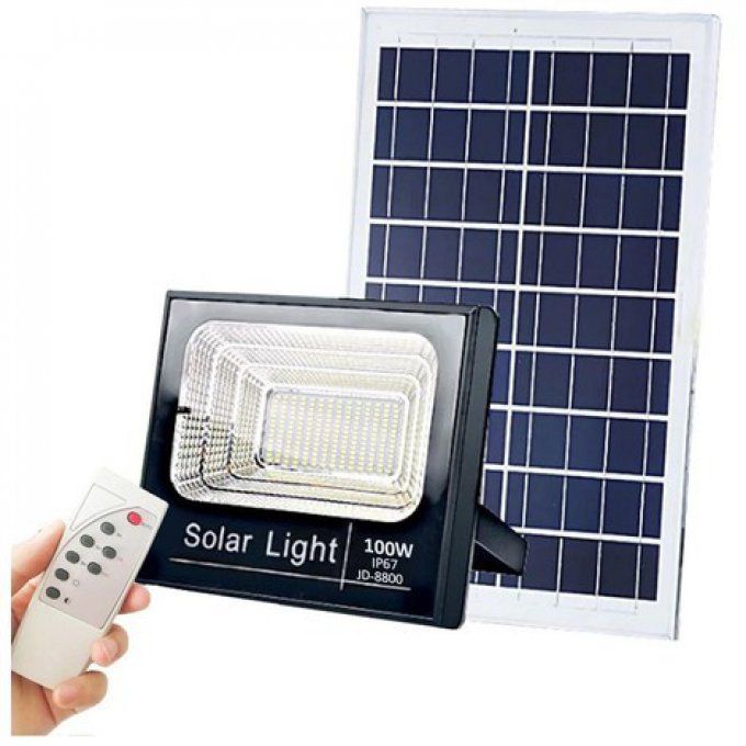 Projecteur extra plat LED Solaire 60w avec télécommande