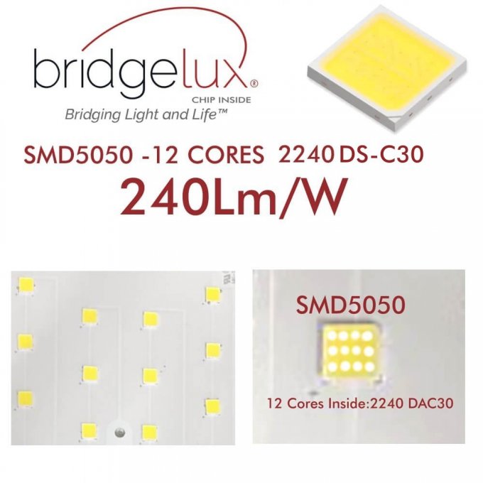 Projecteur LED 240W MATRIX Bridgelux Chip - 240Lm/W - 40º