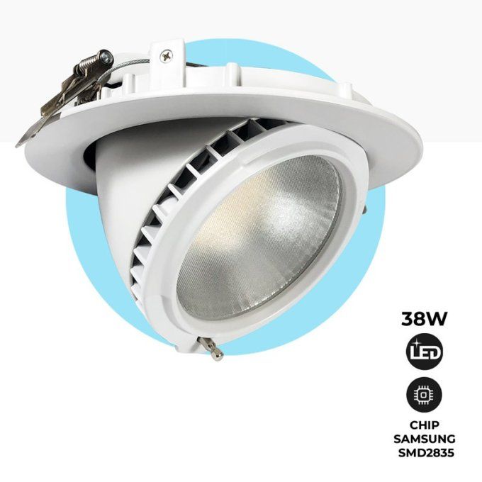 Spot LED encastrable 38W orientable