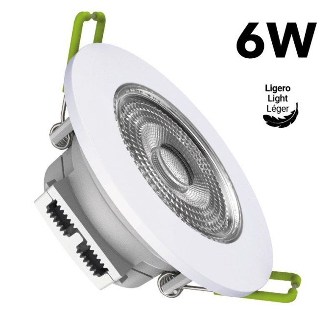 Spot LED rond encastrable orientable 6W IP20