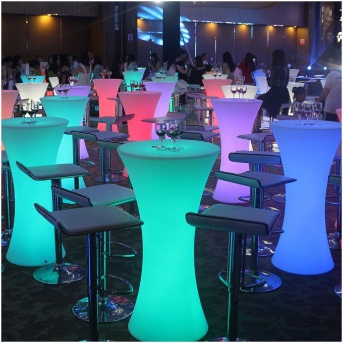 Table haute lumineuse LED RGBW